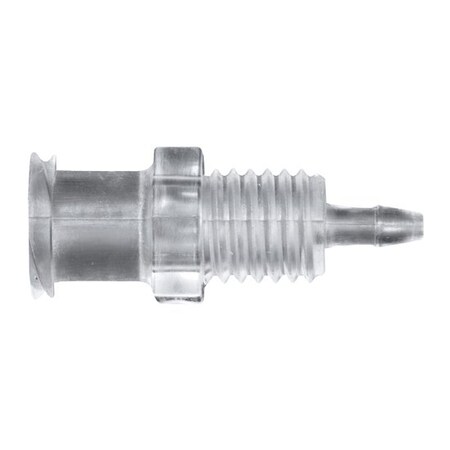 Cole Parmer Luer to Hose Barb Fitting, Straight Adapter, CrystalVu, Cleanroom, Panel-Mt F Luerx1/8in ID; 10PK LFPM-2CVU-QC